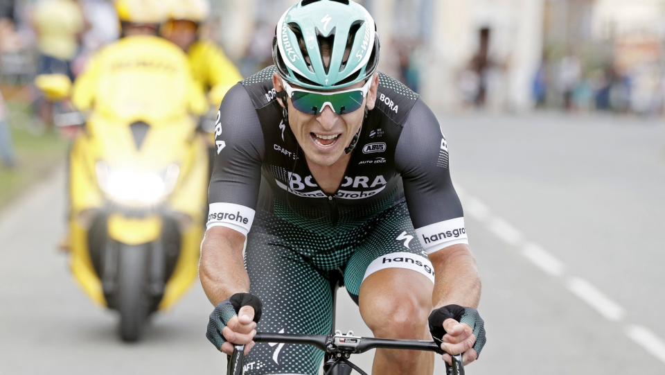Na zdjęciu Maciej Bodnar podczas ucieczki na 11. etapie Tour de France. Fot. PAP/EPA/ROBERT GHEMENT