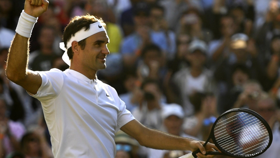 Na zdjęciu Roger Federer, półfinalista tegorocznej edycji Wimbledonu. Fot. PAP/EPA/WILL OLIVER