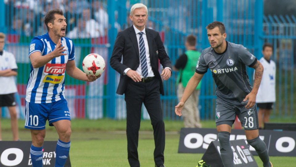 Zdjęcie z meczu Wisła Płock kontra Legia Warszawa w 6. kolejce ekstraklasy piłkarskiej. Fot. PAP/Grzegorz Michałowski