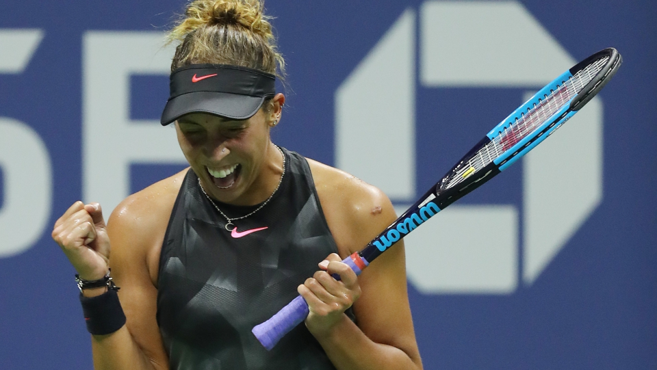 Na zdjęciu Madison Keys, półfinalistka singlowego US Open 2017. Fot. PAP/EPA/DANIEL MURPHY