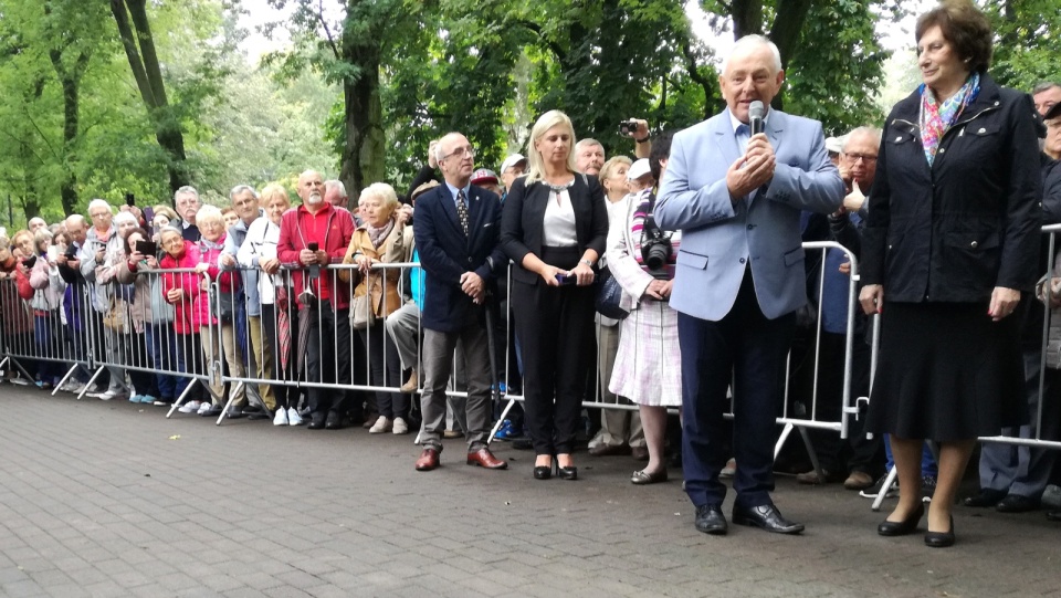 Irena Szewińska odsłoniła swoją gwiazdę na Ciechocińskim Deptaku Sław. Fot. Robin Jesse