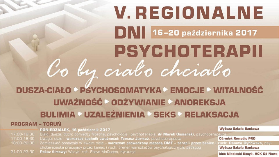 Głównym celem imprezy jest promocja zdrowia i edukacja dotycząca pomocy psychologicznej i psychoterapii.