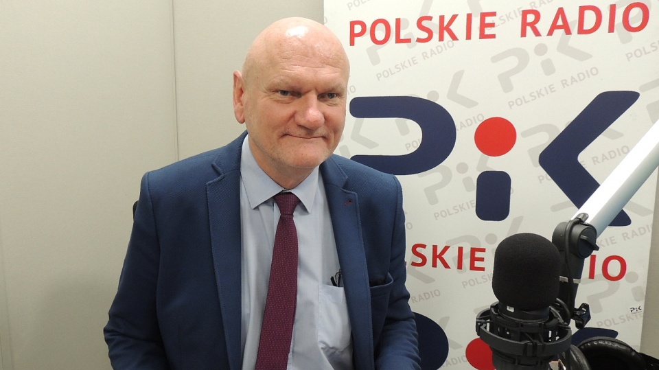 Michał Zaleski w toruńskim studiu Polskiego Radia PiK. Fot. Adriana Andrzejewska