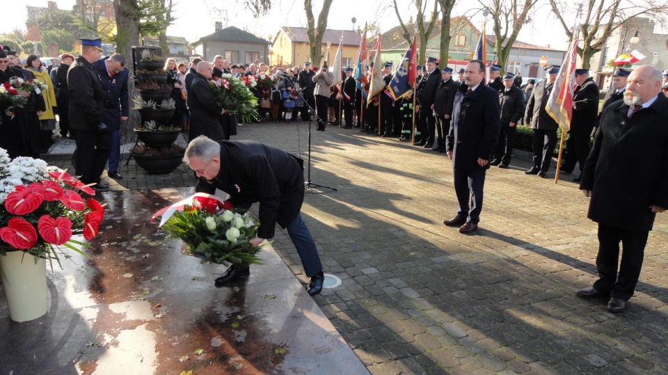 W Brześciu Kujawskim odbyły się uroczystości Narodowego Dnia Niepodległości powiatu włocławskiego. Fot. Sławomir Kukiełczyński