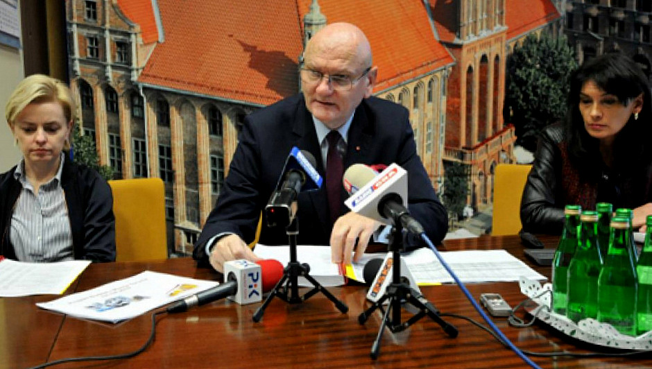 O projekcie budżetu Torunia prezydent miasta poinformował w trakcie konferencji prasowej. Fot. Torun.pl