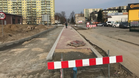 Sytuacja na budowie przedłużenia Trasy Uniwersyteckiej w Bydgoszczy. Stan na koniec marca. Fot. Tomasz Kaźmierski