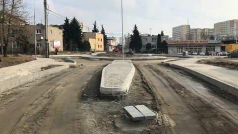 Sytuacja na budowie przedłużenia Trasy Uniwersyteckiej w Bydgoszczy. Stan na koniec marca. Fot. Tomasz Kaźmierski