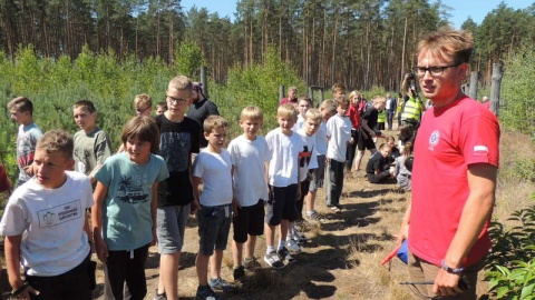 Ćwiczenia zakładały symulację przejście trąby powietrznej w czasie obozu harcerskiego. Fot. Damian Klich