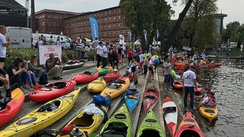 Tuż przed rozpoczęciem Bydgoskiej Parady Kajakowej. Fot. Tomasz Kaźmierski