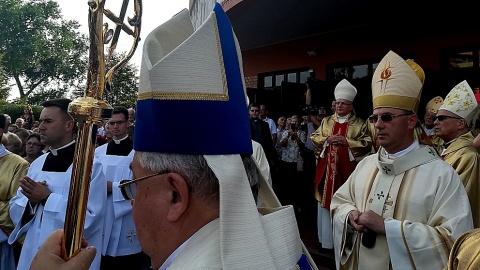 Kopia Cudownego Obrazu z Jasnej Góry dotarła przed fordońską Bazylikę. Fot. Ewa Dąbrowska