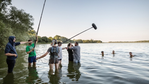 Na planie filmu Karoliny Ford, pt. "Trzech panów P". Fot. Ryszard Duczyc