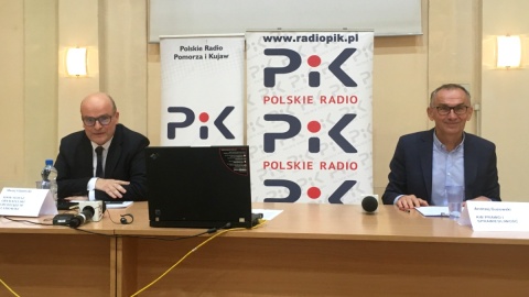 Maciej Glamowski popierany przez Koalicję Obywatelską oraz Andrzej Guzowski popierany przez PiS zmierzyli się w II turze wyborów prezydenckich w Grudziądzu. Fot. Krysian Makowski