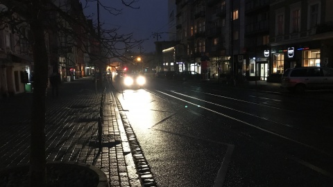 Ciemności na niektórych ulicach w centrum Bydgoszczy