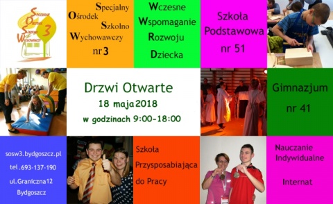 Drzwi Otwarte w Specjalnym Ośrodku Szkolno - Wychowawczym nr 3 w Bydgoszczy