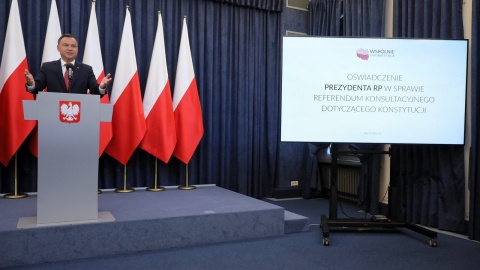 Prezydent: w referendum 10 pytań, m.in. czy Polacy są za uchwaleniem nowej konstytucji