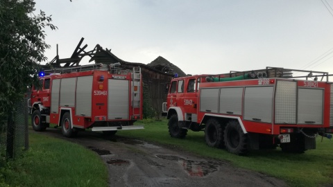 Burza zniszczyła stodołę w Nowych Krąplewicach