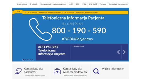 800 190 590 - Telefoniczna Informacja Pacjenta