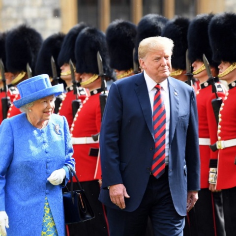Donald Trump spotkał się z królową Elżbietą II