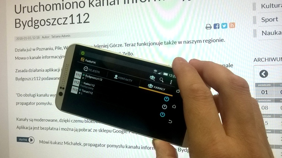Do obsługi kanału wystarczy telefon komórkowy z zainstalowaną aplikacją. Fot. Marcin Friedrich