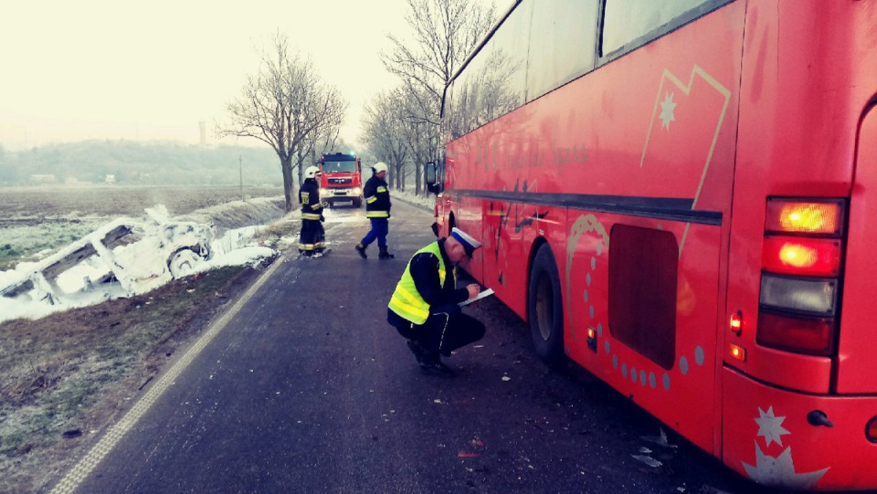 Wypadek w Trylu koło Świecia. Fot. KPP Świecie