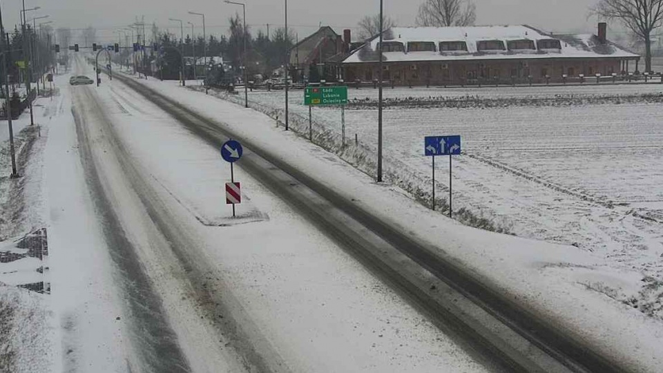 Sytuacja na drodze nr 91 w Probostwie w kierunku Włocławka. Fot. Zdjęcie z kamery GDDKiA