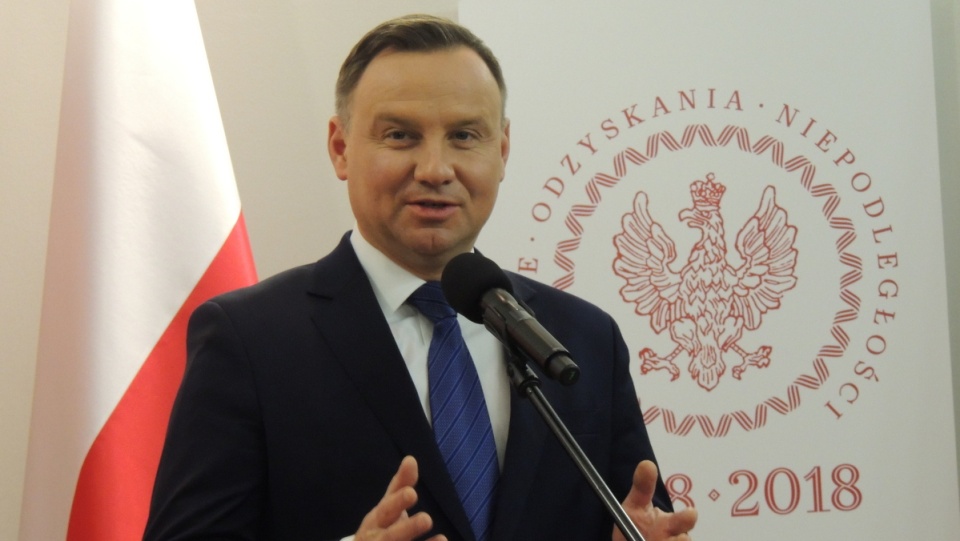 Prezydent Andrzej Duda wziął udział w otwarciu wystawy "Niepodlegla. Ojcowie Niepodległości" w Ciechocinku. Fot. Marek Ledwosiński