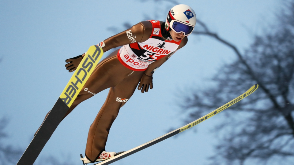 Na zdjęciu Kamil Stoch, triumfator kwalifikacji PŚ w Willingen. Fot. PAP/EPA/RONALD WITTEK