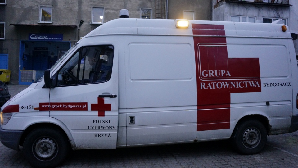 Stary ambulans, którym jeździ Bydgoska Grupa Ratownictwa PCK, przejeździł już 400 tys. kilometrów. Fot. nadesłan
