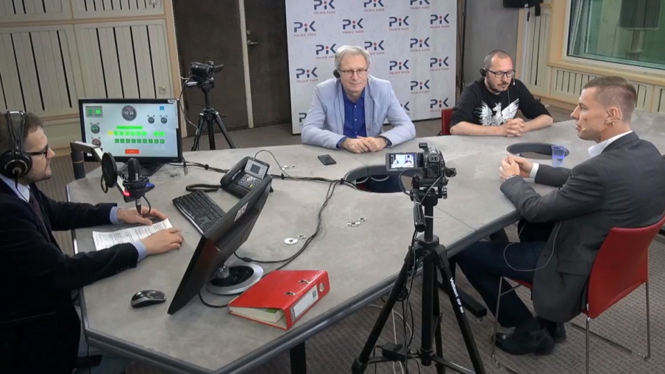 Radiokonferencja w studiu Polskiego Radia PiK w Bydgoszczy