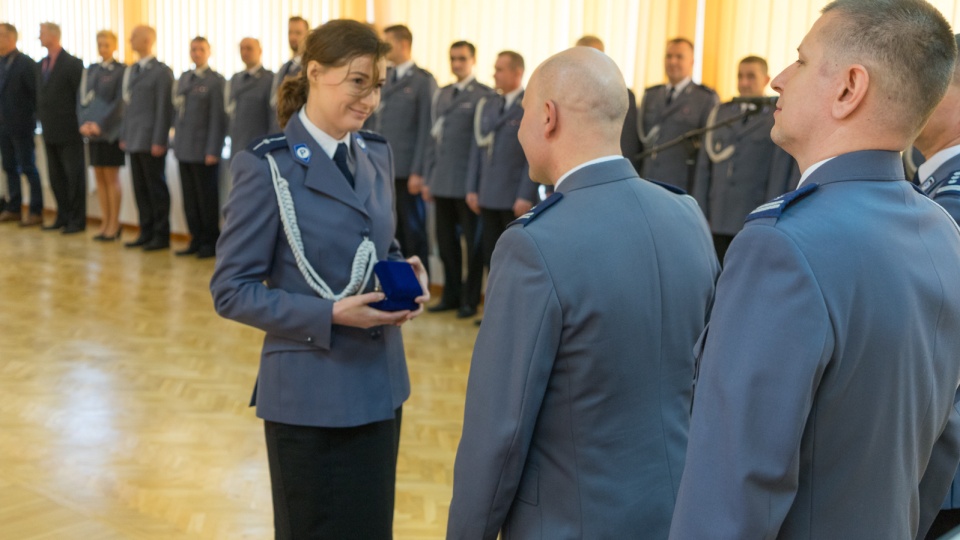 Wśród wyróżnionych znalazła się mł. asp. Aleksandra Marcińczyk. Fot. Policja