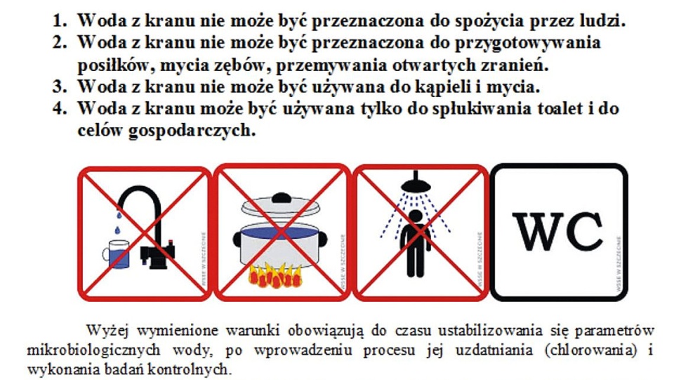 Komunikat, który dotyczy 10 miejscowości w gminie Więcbork wydał Państwowy Inspektor Sanitarny w Sępólnie Krajeńskim