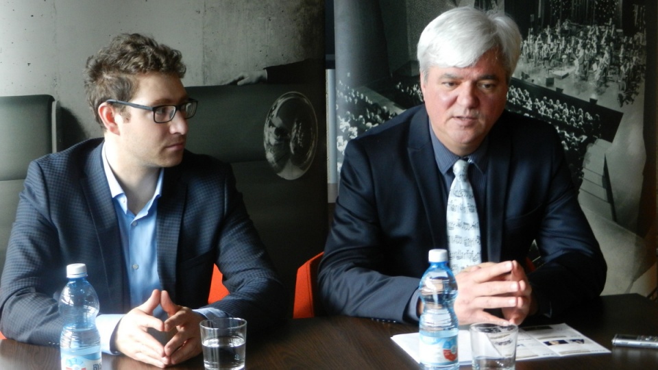 Michał Szymanowski i Marek Czekała podczas konferencji prasowej w Toruniu/fot. Iwona Muszytowska-Rzeszotek