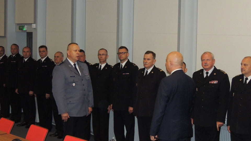 Odprawa służb mundurowych w Bydgoszczy z udziałem ministra Joachima Brudzińskiego/fot. Tatiana Adonis