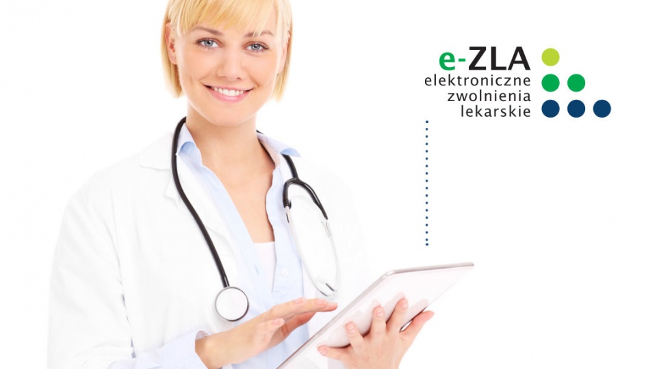 Fragment ulotki na temat elektronicznych zwolnień lekarskich (e-ZLA)
