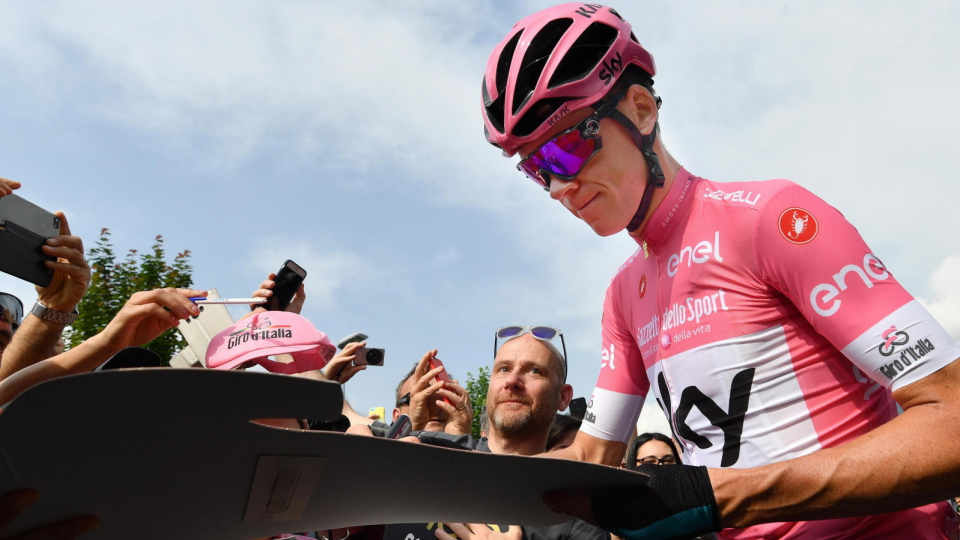 Na zdjęciu Christopher Froome, który może być już niemal pewny triumfu w Giro d