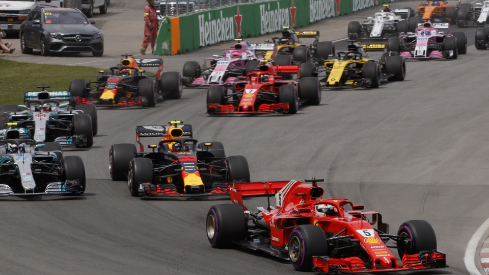 Zdjęcie z wyścigu o Grand Prix Kanady Formuły 1. Fot. PAP/EPA/VALDRIN XHEMAJ