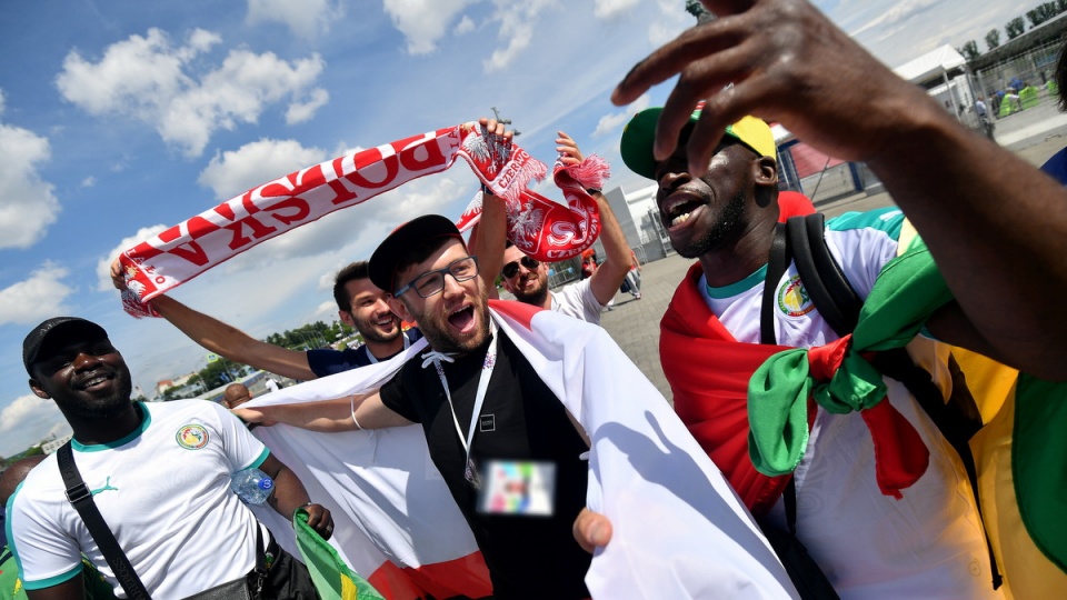 Polscy i senegalscy kibice w drodze na stadion w Moskwie/fot. Bartłomiej Zborowski, PAP