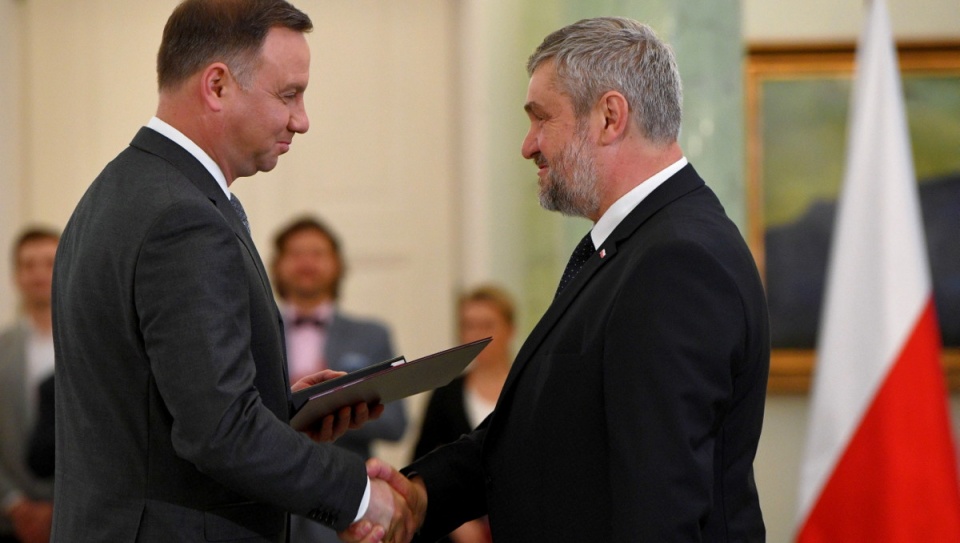 Jan Krzysztof Ardanowski w Pałacu Prezydenckim podczas uroczystości powołania go na stanowisko ministra rolnictwa i rozwoju wsi. Fot. PAP/Radek Pietruszka