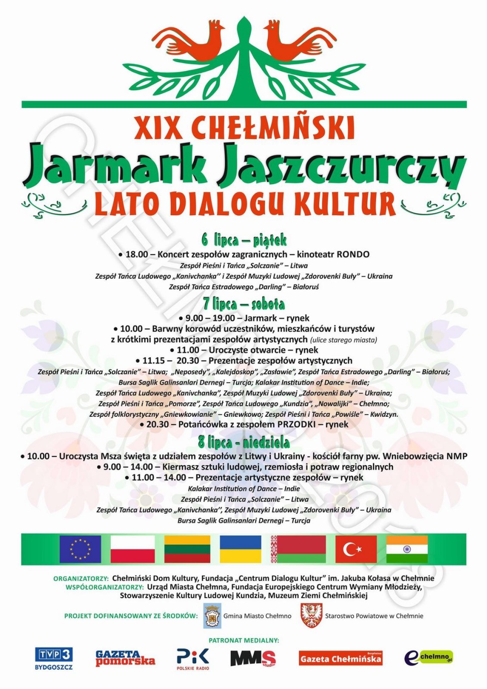 Plakat XIX Jarmarku Jaszczurczego w Chełmnie