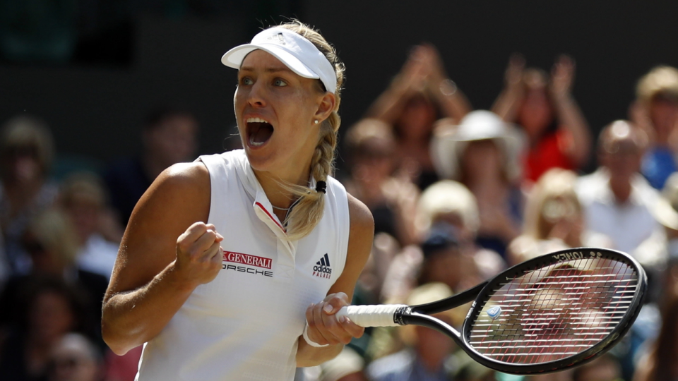 Na zdjęciu Andżelika Kerber, finalistka Wimbledonu 2018. Fot. PAP/EPA/NIC BOTHMA