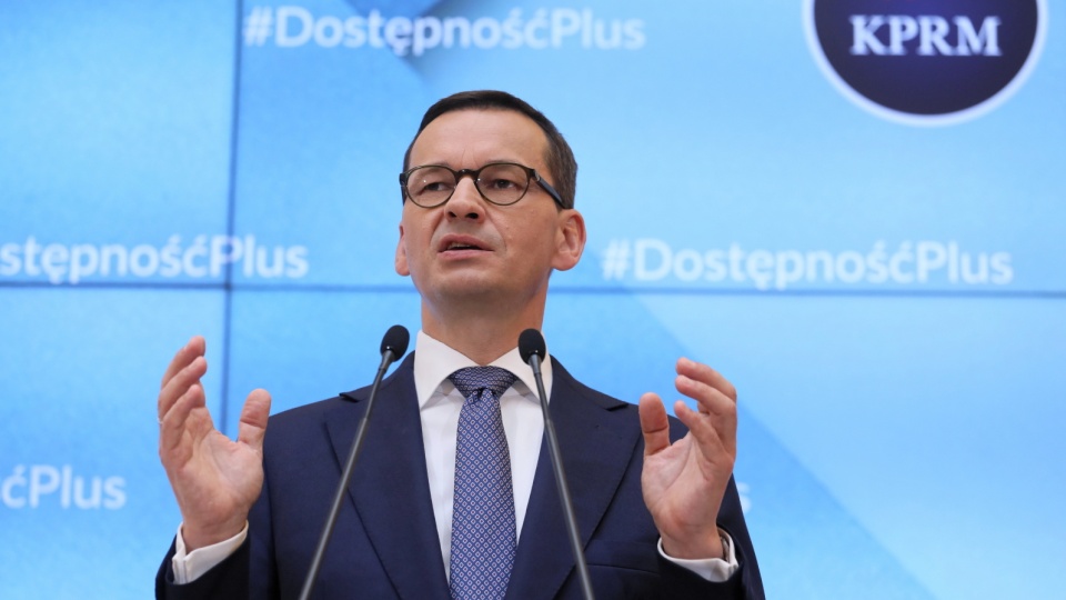 Premier Mateusz Morawiecki podczas konferencji prasowej po posiedzeniu rządu. Fot. PAP/Paweł Supernak