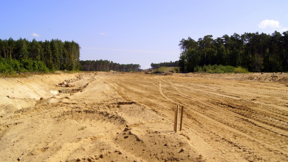 Plac budowy drogi S5 w okolicach Tryszczyna, gdzie powstaje nowy most przez Brdę/fot. Henryk Żyłkowski