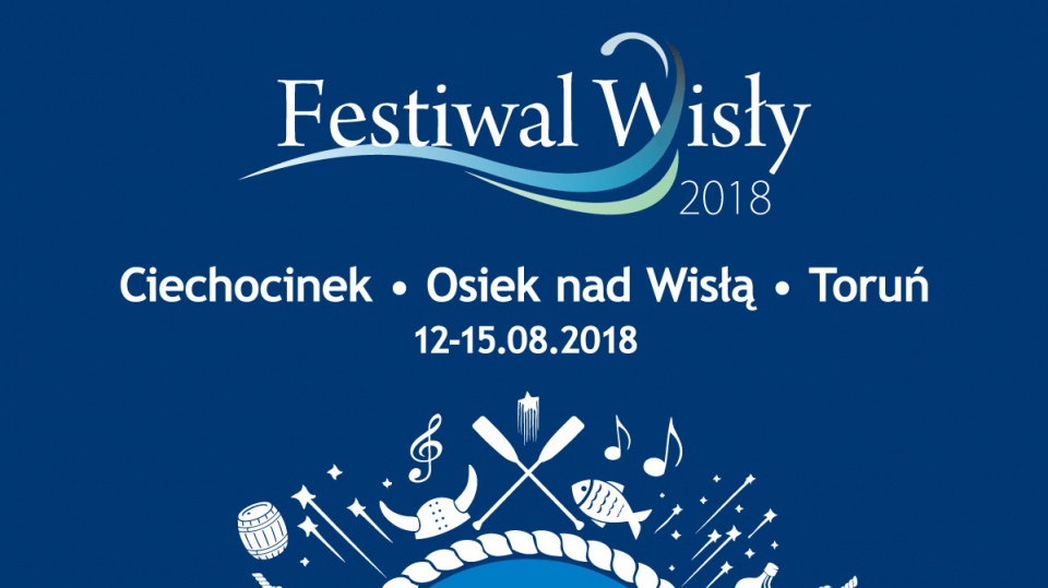 Głównymi przystankami dla statków i łodzi rzecznych, których kilkadziesiąt 12 sierpnia ruszy z Włocławka, będą w tym roku Ciechocinek, Osiek n. Wisłą i Toruń. Fragment plakatu