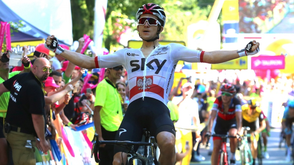 Na zdjęciu Michał Kwiatkowski, triumfator 4. etapu Tour de Pologne 2018. Fot. PAP/Andrzej Grygiel