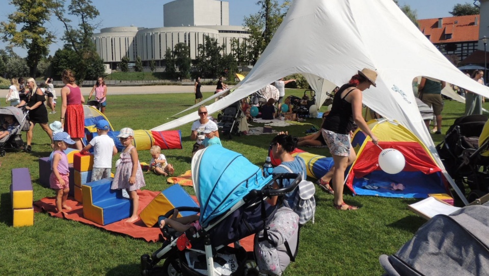 Mimo upału na pikniku pojawiło się sporo chętnycyh do zabawy, ale i nauki. Fot. Damian Klich