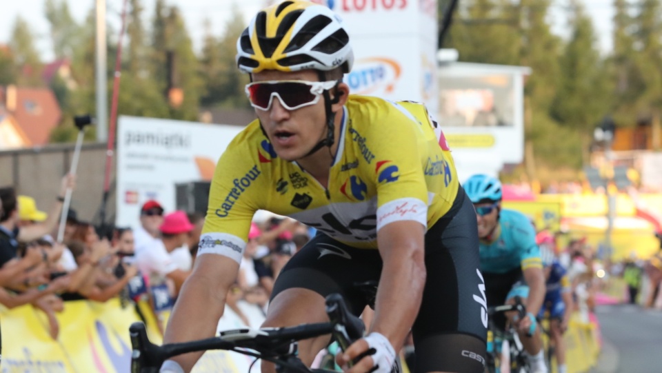 Na zdjęciu Michał Kwiatkowski podczas 6. etapu Tour de Pologne 2018. Fot. PAP/Grzegorz Momot