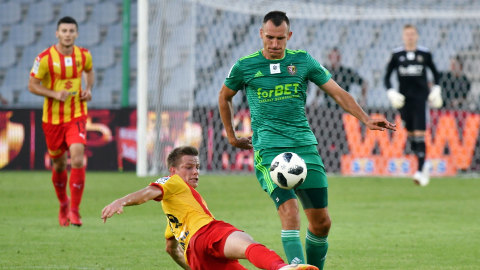 Zdjęcie z meczu Korona Kielce kontra Śląsk Wrocław w 4. kolejce Lotto Ekstraklasy 2018/2019. Fot. PAP/Piotr Polak