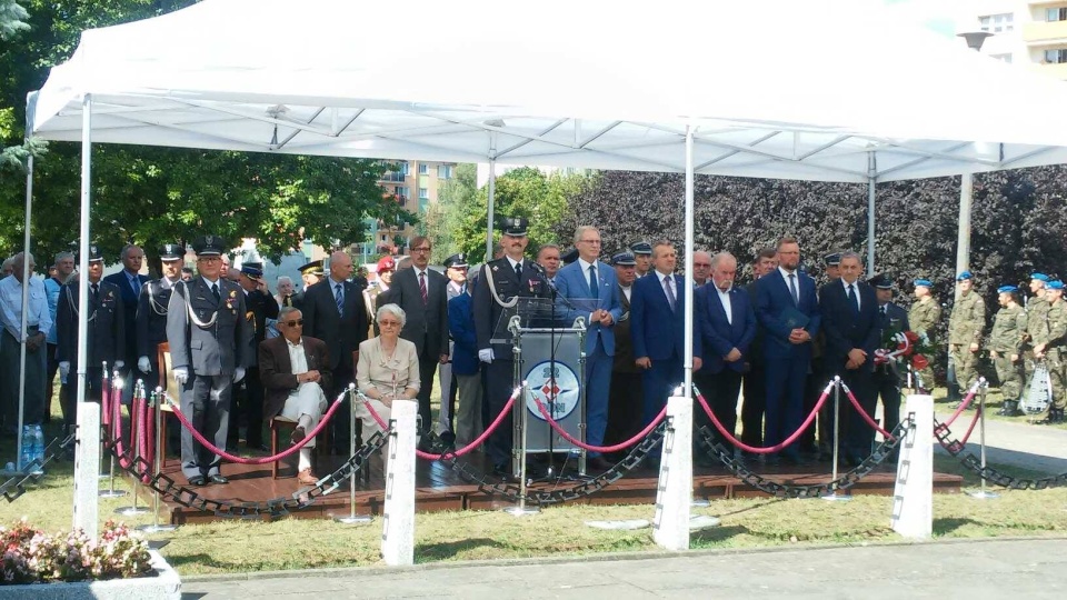 Uroczystości rocznicowe przy pomniku Lotników Ziemi Bydgoskiej poległych na frontach II Wojny Światowej. Fot. Damian Klich