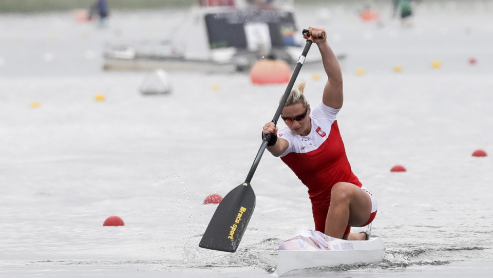 Na zdjęciu Dorota Borowska, brązowa medalistka MŚ 2018 w kajakarstwie. Fot. PAP/ EPA/PAULO NOVAIS