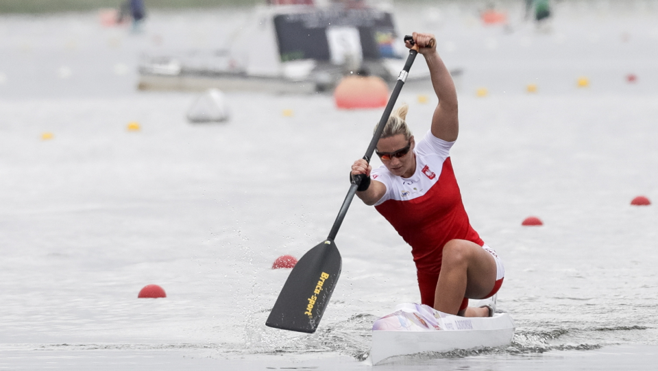 Na zdjęciu Dorota Borowska, brązowa medalistka MŚ 2018 w kajakarstwie. Fot. PAP/ EPA/PAULO NOVAIS